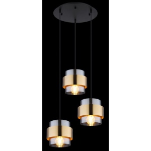 Lustra cu 3 pendule design modern MILLEY negru, auriu 114004 universul-luminii.ro