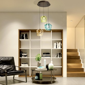 Lustra cu 3 pendule LED design decorativ Ingrid 3L color 160604 universul-luminii.ro
