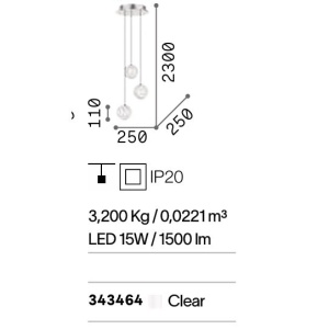 Lustra cu 3 pendule LED design modern Diamond SP3 164404 universul-luminii.ro