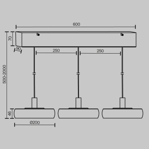 Lustra cu 3 pendule LED Float sticla transparenta - Img 4