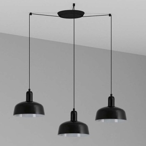 Lustra cu 3 pendule metal TATAWIN S neagra