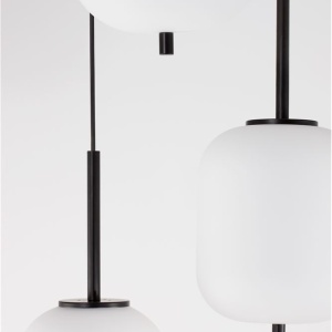 Lustra cu 3 pendule modern Lato negru 202034 universul-luminii.ro