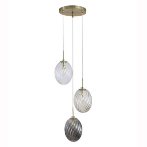 Lustra cu 3 pendule sticla colorata Whirl 621274 universul-luminii.ro