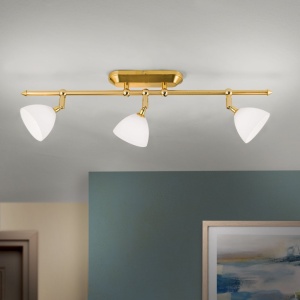 Lustra cu 3 spoturi design modern OPALDESIGN, auriu mat 163434 universul-luminii.ro