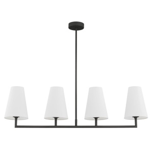 Lustra cu 4 brate design modern Safiano alb, negru 124604 universul-luminii.ro
