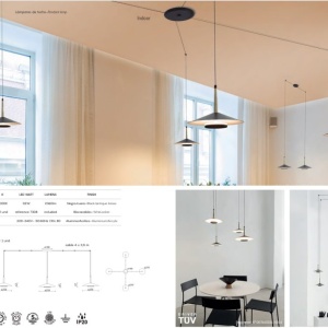 Lustra cu 4 pendule LED design tehnic ORION MA-7307 171834 universul-luminii.ro