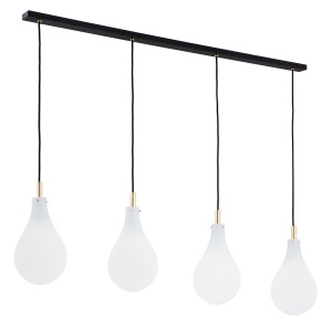 Lustra cu 4 Pendule sticla design decorativ OAKLAND alba