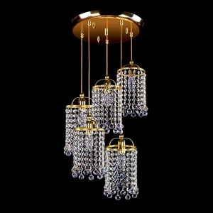 Lustra cu 5 pendule Cristal Bohemia Exclusive SMALL GAME 08-05 - Img 1