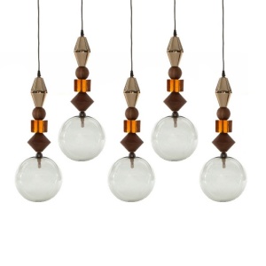 Lustra cu 5 pendule deosebite design LUX Pandora
