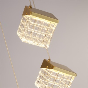 Lustra cu 5 pendule LED Cuboid 624664 universul-luminii.ro