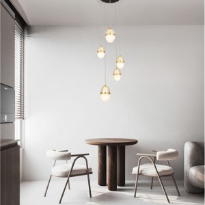 Lustra cu 5 pendule LED design modern Egna 228654 universul-luminii.ro