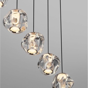 Lustra cu 5 pendule LED design modern IFOS - Img 2