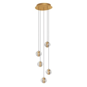 Lustra cu 5 pendule LED design modern LICIO