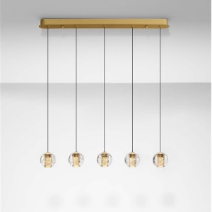 Lustra cu 5 pendule LED design modern LICIO 158214 universul-luminii.ro