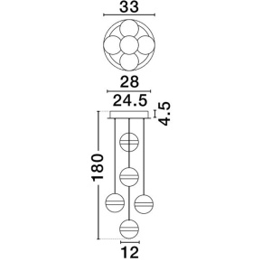 Lustra cu 5 Pendule LED stil modern ALAZ - Img 7