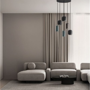 Lustra cu 6 pendule metal negru, maro, verde MARLIN 625954 universul-luminii.ro