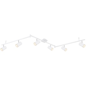 Lustra cu 6 spoturi directionabile design modern ROBBY alb