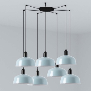 Lustra cu 7 pendule metal TATAWIN M blue