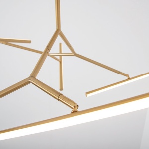 Lustra cu brate directionabile LED dimabil Parris auriu mat 116724 universul-luminii.ro