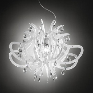 Lustra cu cristale Scholer design unicat realizata manual Lillibet M alb 214524 universul-luminii.ro