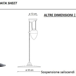 Lustra cu inaltime reglabila design retro realizata manual B-W - Img 4
