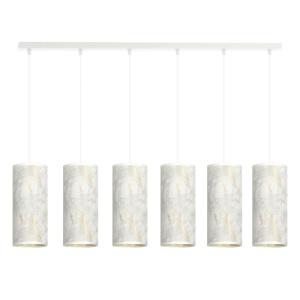 Lustra cu pendule design elegant KARLI 6 alba 101474 universul-luminii.ro