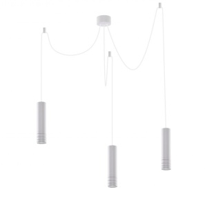 Lustra cu pendule design modern Locus 3 alba ZZ AZ3403