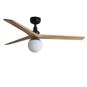Lustra cu Ventilator aplicat tavan cu telecomanda KLIM M 125cm, negru/ pin