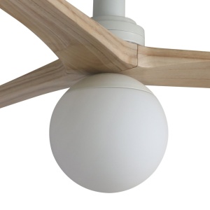 Lustra cu Ventilator aplicat tavan cu telecomanda KLIM S 92,5cm, alb/ pin - Img 2