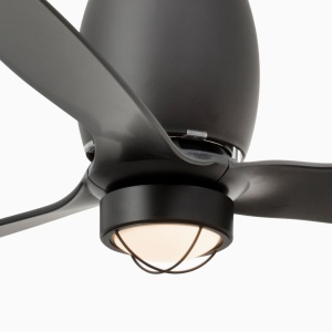 Lustra cu Ventilator si telecomanda ETERFAN M LED negru 124084 universul-luminii.ro