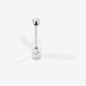 Lustra cu Ventilator si telecomanda ETERFAN M LED transparent 125004 universul-luminii.ro