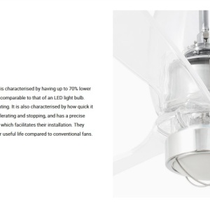 Lustra cu Ventilator si telecomanda ETERFAN M LED transparent 215684 universul-luminii.ro