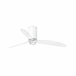 Lustra cu Ventilator si telecomanda MINI TUBE M LED alb/transparent