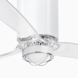 Lustra cu Ventilator si telecomanda MINI TUBE M LED alb/transparent 124494 universul-luminii.ro