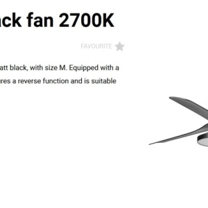 Lustra cu Ventilator si telecomanda PUNT TAK M negru 2700K - Img 2