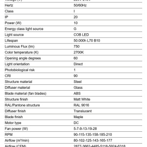 Lustra cu Ventilator tavan si telecomanda PUNT TUB M TEK alb/artar 2700K - Img 3