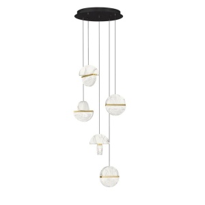 Lustra decorativa cu 5 pendule LED 3000K DORIN