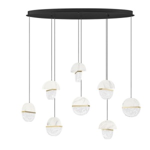 Lustra decorativa cu 8 pendule LED 2700K DORIN