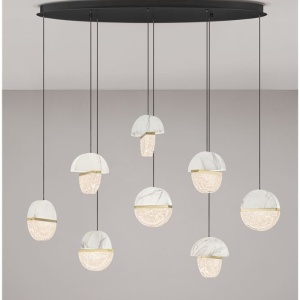 Lustra decorativa cu 8 pendule LED 3000K DORIN - Img 4