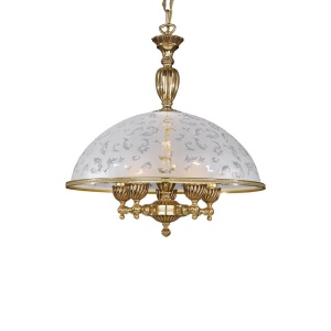 Lustra design clasic din alama si sticla 6202 102024 universul-luminii.ro