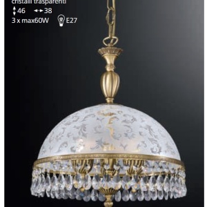Lustra design clasic realizata manual din alama si Cristal Scholer 6200 105194 universul-luminii.ro