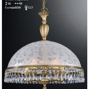 Lustra design clasic realizata manual din alama si Cristal Scholer 6200 202744 universul-luminii.ro