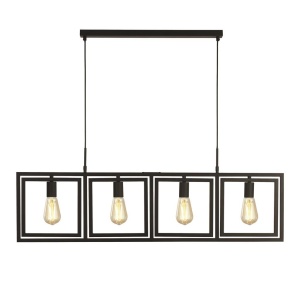 Lustra design industrial cu 4 surse de lumina Plaza