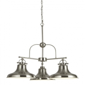 Lustra design industrial Dallas 3L argintiu satin 3183-3SS SRT