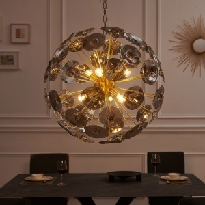 Lustra design modern Infinity Home auriu 229954 universul-luminii.ro