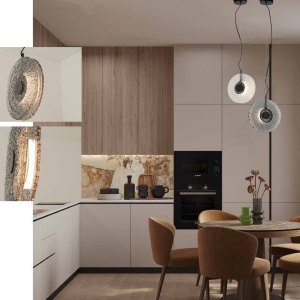 Lustra design modern LED DECO negru/ transparent 232224 universul-luminii.ro
