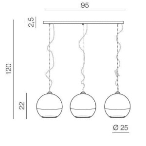Lustra design modern Silver Ball 3 line 96834 universul-luminii.ro