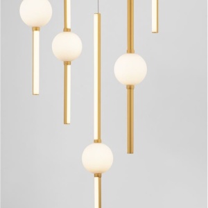 Lustra dimabila cu 5 pendule LED design modern ACROBAT 121434 universul-luminii.ro