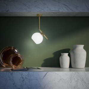 Lustra din alama stil modern Art Deco Spheres - Img 11