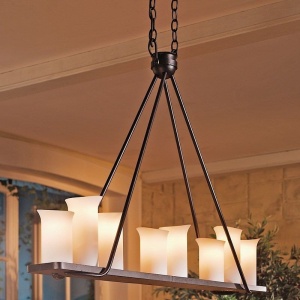 Lustra din fier forjat cu 8 surse de lumina ideala pentru iluminatul mesei, HL 2430